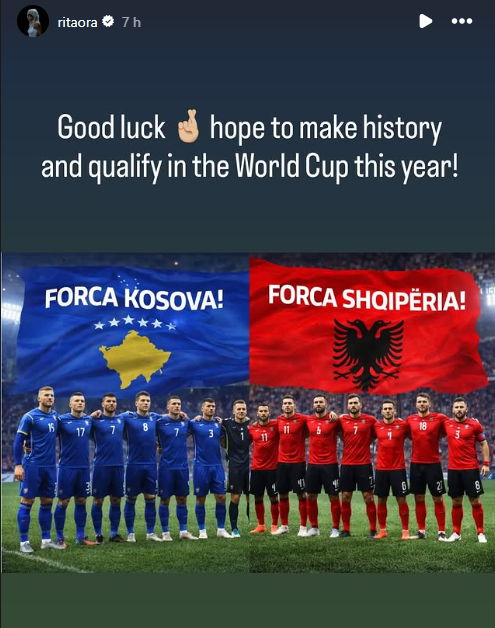 Rita Ora: “Kosovo and Albania, make history”