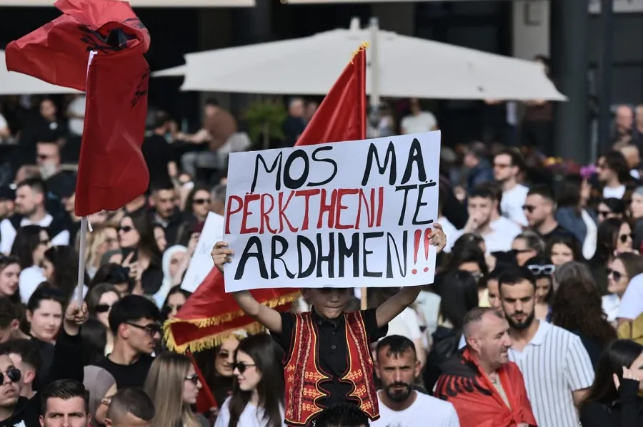 Protesa në Shkup 18