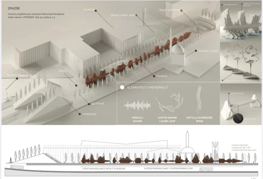 Prishtina do të ketë Memorialin e Adem Jasharit  shpallet projekti fitues Kryetari i Prishtinës  Përparim Rama  ka bërë të ditur se janë shpallur projektet fituese të konkursit për ndërtimin e Memorialit Përkujtimor  Adem Jashari  në   