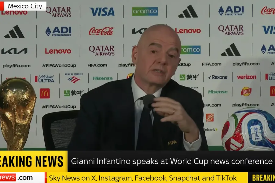 Infantino  Faleminderit vendeve që nuk janë këtu Në konferencën për media që po zhvillohet aktualisht  presidenti i FIFA s Gianni Infantino ka falënderuar të gjitha federatat anëtare të organizatës  përfshirë edhe ato që nuk janë të pranishme Ai   