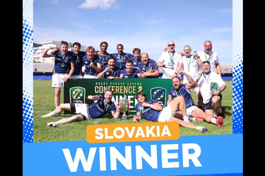Sllovakia shpallet kampion i Evropës në rugby Ditën e dytë të Kampionatit Evropian  Rugby Europe Sevens Conference 2   që po mbahet në Istog  Sllovakia ka siguruar titullin e madh pasi mposhti në finale Gjibraltarin me rezultat bindës   