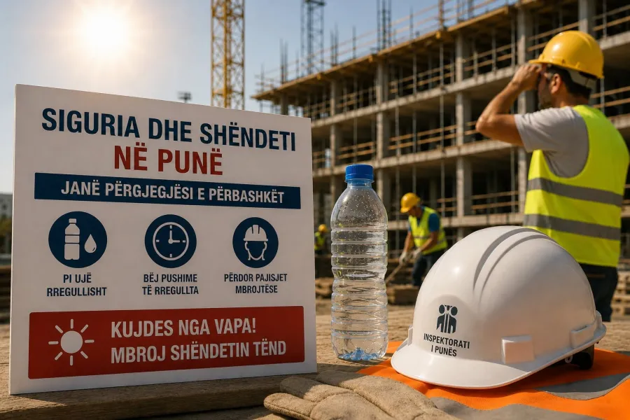 Inspektorati i Punës apelon për kujdes të shtuar gjatë valës së të nxehtit
