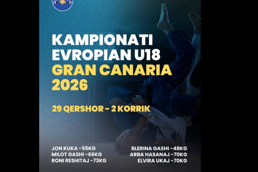 Kosova me gjashtë garues në Kampionatin Evropian në Spanjë Kosova do të përfaqësohet me gjashtë xhudistë në Kampionatin Evropian U18  i cili do të zhvillohet nga 29 qershori deri më 2 korrik në Gran Canaria Ngjyrat e Kosovës do t i mbrojnë Jon   
