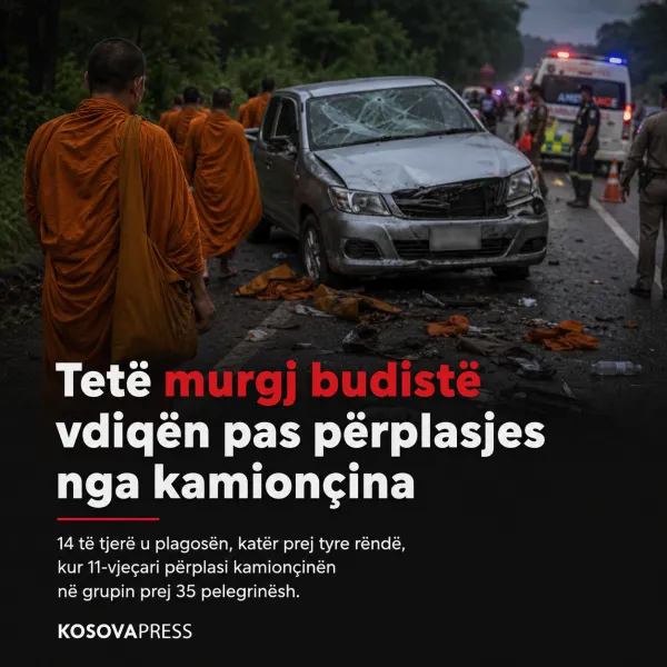 11 vjeçari përplas kamionçinën në pelegrinë  mbyt 8 murgj  plagos 14