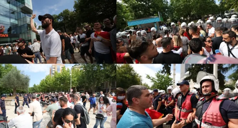 Eskalon sërish protesta në Shqipëri Edhe sot  aktivistë e qytetarë janë mbledhur në protestë kundër kryeministrit të Shqipërisë Edi Rama dhe qeverisë së drejtuar prej tij Protestuesit janë mbledhur para Parlamentit  ndërkohë që mediat raportojnë   