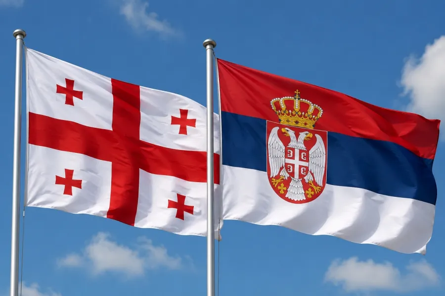 Flamuri serb dhe gjeorgjian