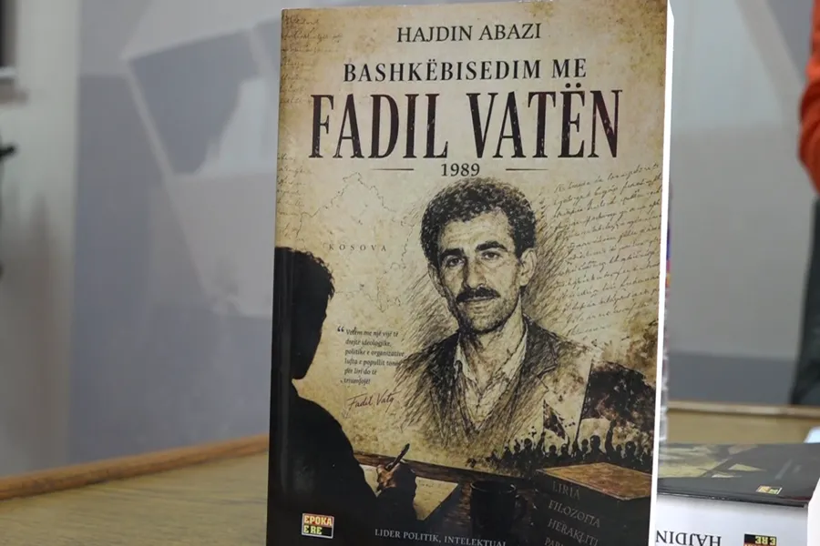  Bashkëbisedim me Fadil Vatën 1989   libri që sjell dëshmi të rralla për një periudhë kyçe Është promovuar libri  Bashkëbisedim me Fadil Vatën 1989  i autorit Hajdin Abazi  një vepër e ndarë në 12 kapituj dhe me 355 faqe  e cila i kushtohet   