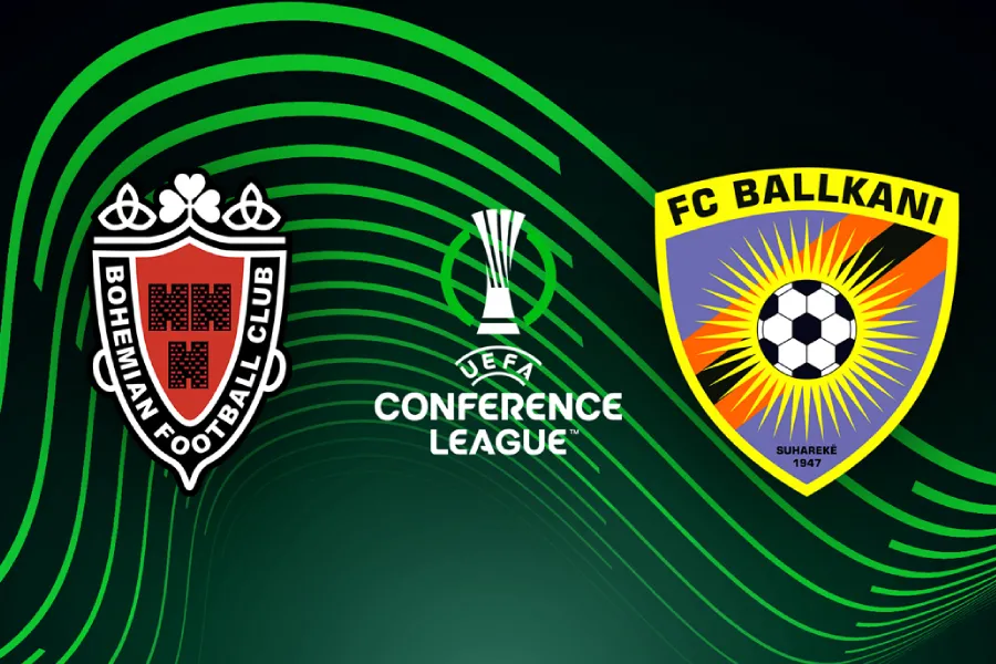 Formacionet zyrtare Bohemians   Ballkani FC Ballkani do ta zhvillojë sonte ndeshjen e parë të raundit të dytë kualifikues të UEFA Conference League  ku nga ora 19 00 në Dublin përballet me skuadrën irlandeze Bohemians Pas shortit të hedhur nga   
